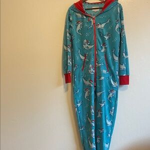 Tipsy Elves Shark Pajama Adult Onesie